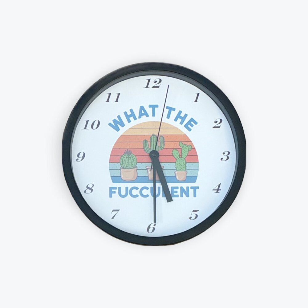 What the Fucclent 9" Wall Clock